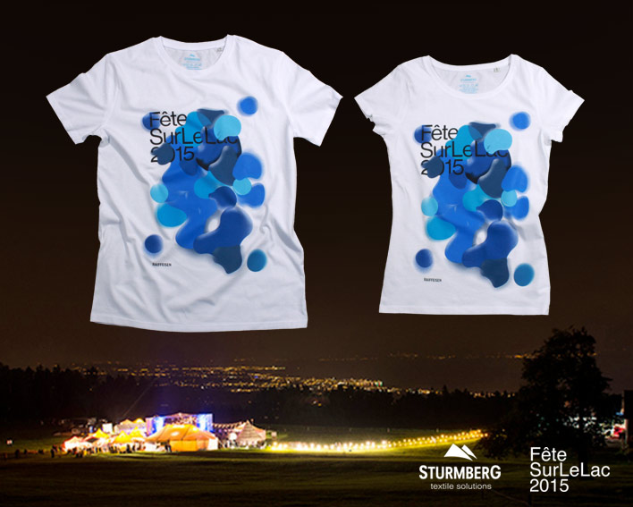feteSurLeLac festival 2015 t-shirt weiss, siebdruck, rastersiebdruck, sturmberg